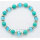 Bracelet à breloques bijoux fantaisie Crystal Turquoise